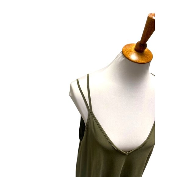 Lush Fly Away Modal Shift Dress Olive Green Size XL Minimalist Boho Summer Flowy - Picture 10 of 15